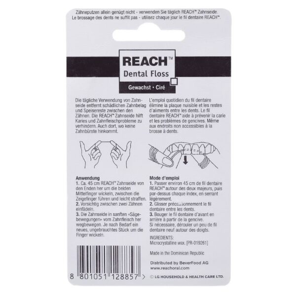 REACH The Original Dental Floss 200m Packung Rückseite