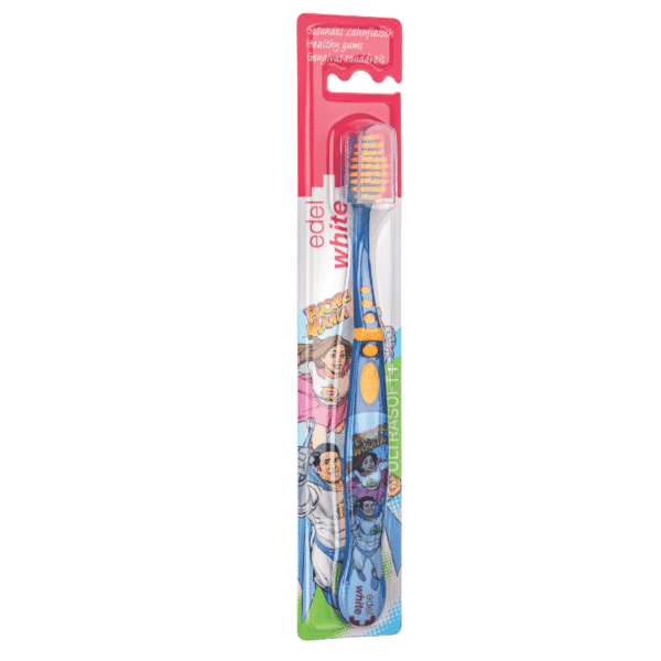 edel+white K4D Kids Flosserbrush Ultrasoft in blister – Die weichsten Borsten für Kinderzähne und Kinderzahnfleisch