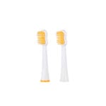 edel+white Dual Clean Bürstenköpfe – Ersatzbürsten mit ultraweichen Konex HD® Borsten für sanfte & gründliche Zahnreinigung. Abbildung Aufsätze.
