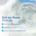 belif Aqua Bomb Jelly Cleanser - Gel to Foam Formula, Infografik mit Claims