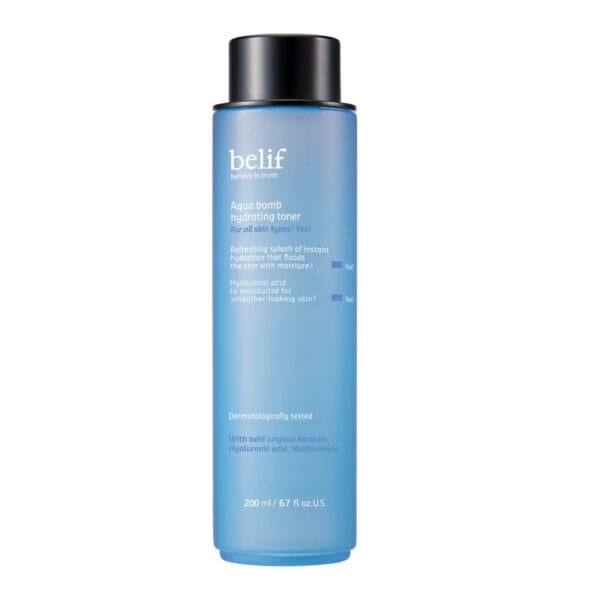 belif Aqua Bomb Hydrating Toner 200ml – Feuchtigkeitsspendender Gesichtstoner mit Hyaluronsäure & Niacinamid