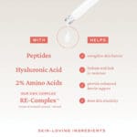 belif Super Drops Retinol & Peptide Barrier Serum 30ml - Anti-ageing serum for firmer skin, refined pores & strengthened skin barrier. Infographic Ingredients