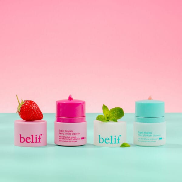 belif Mint Plumper and Berry Tinted Lipcerin 15ml - Image de marque différents goûts, menthe et fraise