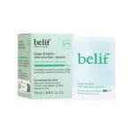 belif Mint Plumper Lipcerin 15ml - Baume repulpant pour les lèvres & masque à la menthe, aux peptides et au complexe multi-vitaminé. Photo du produit avec l'emballage.