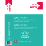 edel+white Sensitive Care Set - pour les dents sensibles et les gencives irritées. Image de l'étiquette 