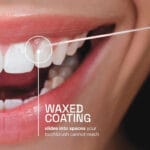 REACH gewachste Zahnseide all Flavor – 50m vegane Zahnseide mit hoher Reissfestigkeit und bis zu 61% mehr Plaque-Entfernung. Abbildung Infografik Waxed Coating.