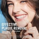 REACH gewachste Zahnseide mit Zimtgeschmack – 50m vegane Zahnseide mit hoher Reissfestigkeit und mehr Plaque-Entfernung. Abbildung Infografik Effective Plaque Removal.