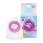 REACH POP Zahnseide Zimt – vegane, gewachste Zahnseide mit 384 Mikrofäden & nachhaltiger Verpackung, 50m. Abbildung Produkt mit Verpackung.